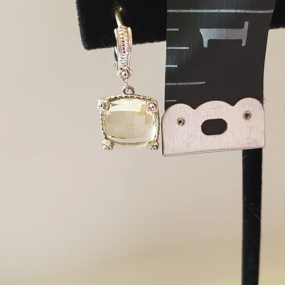 Judith Ripka Canary Quartz Earrings - Picture 5 of 5